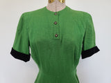 Green Short Sleeve Dress <br> (B-37" W-26" H-37")