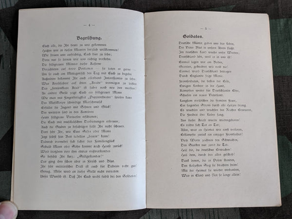 Tag der Wehrmacht March 1940 Program