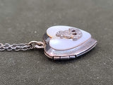 US Navy Mother of Pearl Sweetheart Locket Necklace