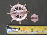 Engravable Heart Ships Wheel Pins (Set of 2)
