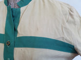Tan and Green Dress <br> (B-40" W-28.5" H-40")