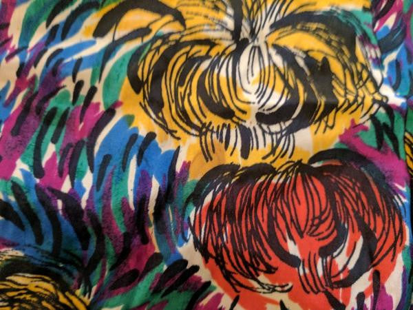 Abstract Flower Print Sleeveless Dress <br> (B-34" W-28")