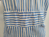 Blue and White Stripe Dress <br> (B-40" W-34.5" H-40")