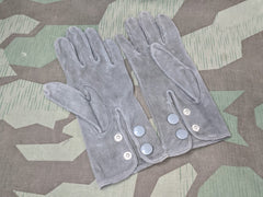 Gray Doeskin German Officers Gloves 7 3/4