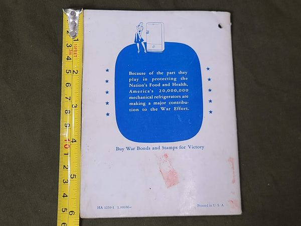 1943 Wartime Suggestions for your Refrigerator Booklet