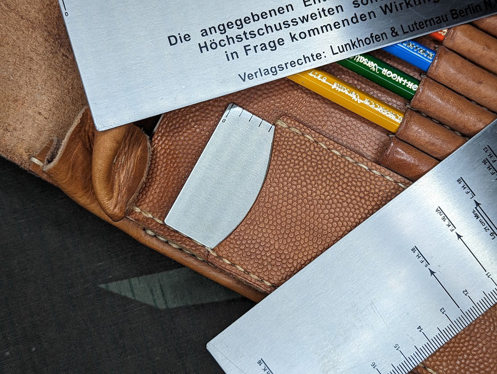 German Map Case Ruler Schussweitenmesser 1938
