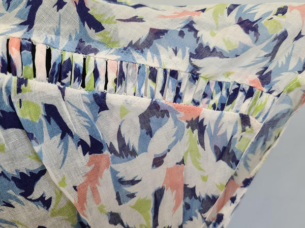 See-thru Flower Print Dress with Belt <br> (B-41" W-35" H-40")