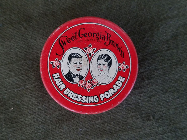 New Old Stock Vintage 1930s US Hair Dressing Pomade Tin