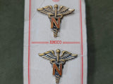 Army Nurse Collar Insignia on Card