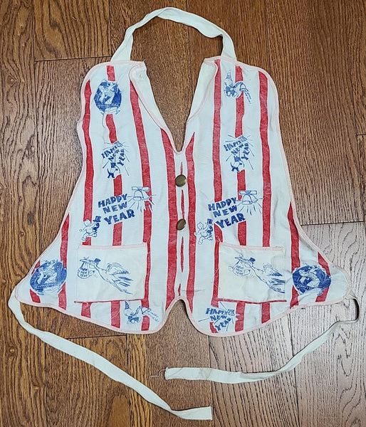 Novelty Print Happy New Year Vest