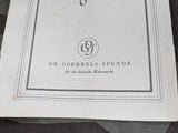 Dr. Goebbels Spende Wehrmacht Book