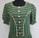 Green Dirndl Dress <br> (B-35" W-32")