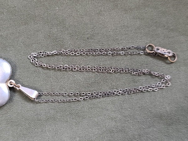 USN Navy Heart Shaped Locket Necklace (as-is)