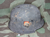 Camouflaged German Fire Helmet