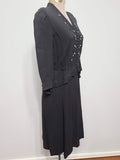 Black Dress with Beading and Soutache <br> (B-35" W-30" H-36")