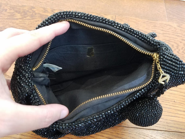 Black Beaded Handbag