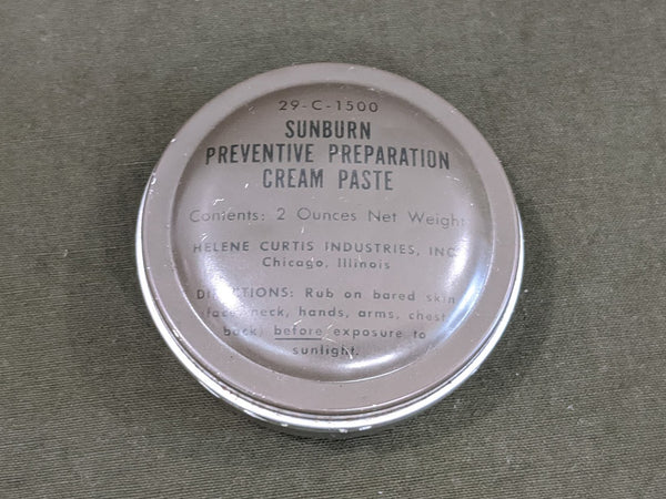 WWII US GI Sunburn Preventative Cream