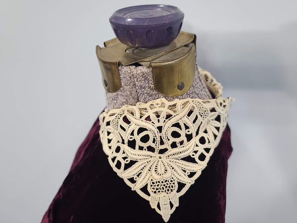 Burgundy Velvet Blouse <br> (B-34" W-26")