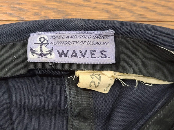 Navy WAVES Hat with Blue Cover (Size 22 1/2)