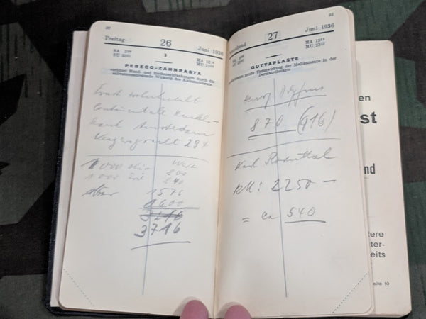 Doctor's Pocket Calendar 1936 and Informational Book