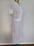 White Button Down Dress <br> (B-36" W-26" H-34")