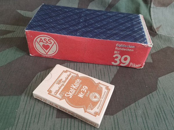 Original 1930s WWII German Box of 12 Skat Nr. 39 Playing Card Decks
