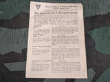WWII German Deutsches Frauenwerk Christmas Recipes Leaflet