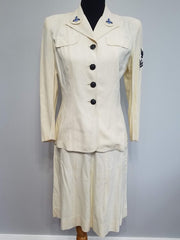 Original WWII US Women's Navy WAVES White Uniform (Jacket & Skirt)