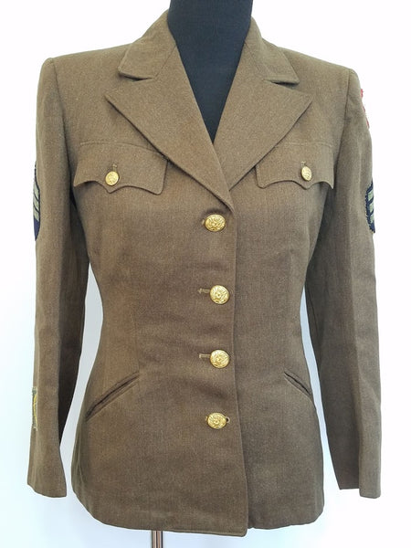 Original WWII Winter WAC WAAC Women's Uniform Jacket 14S