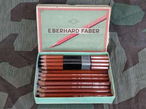 Original German Eberhard Faber Blue Colored Pencils
