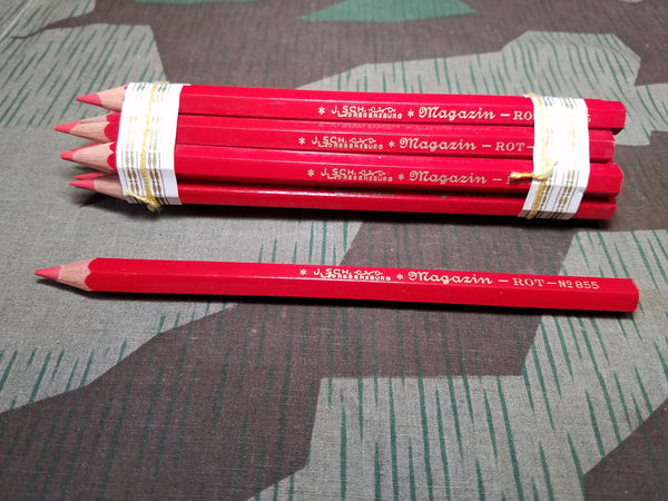 Original German WWII-era Fat Red Colored Pencils Magazin