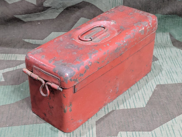 Original Late WWII German Red Vehicle Spare Parts Box