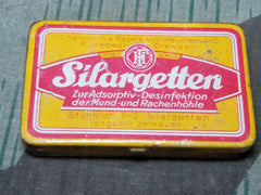 Original WWII-era German Silargetten Mouth Disinfectant Tin