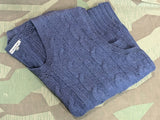 Original WWII-era German Wiener Modell Blue Sweater Vest (Eur Size 48)