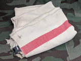 Original WWII German Army Blanket Red/Blue Stripe