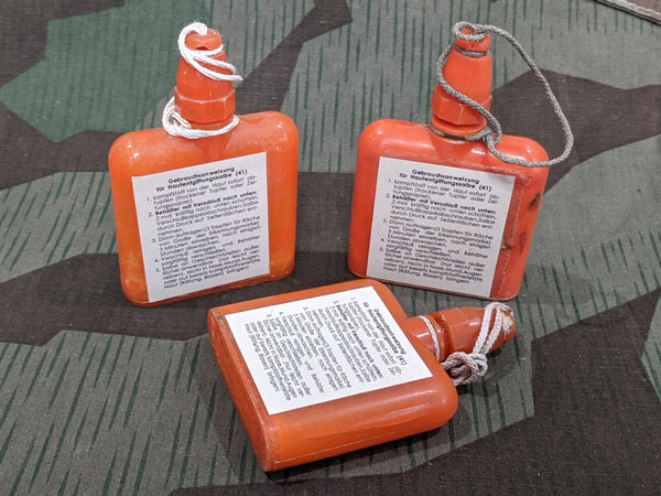 Original WWII German Gas Decontamination Ointment Bottle with Repro Label