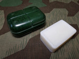 Original WWII German Green Bakelite Soap Dish w German Soap