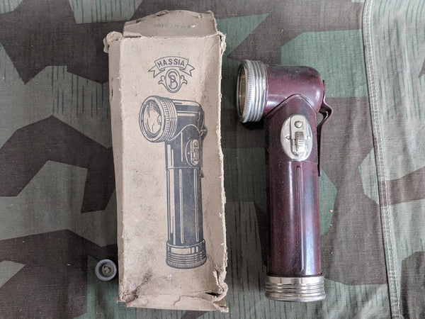 Original WWII German Hassia Flashlight in Box