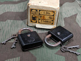 Original WWII German Padlocks Locks DRGM 2 Keys