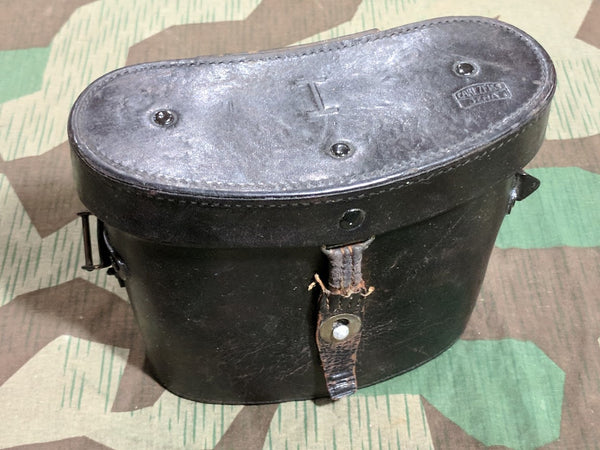 Original WWII German Repaired Leather Case for 6X30 Binoculars