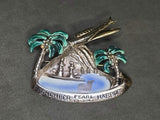 Original WWII Remember Pearl Harbor Island Plane Pin Brooch