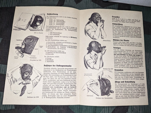 Volksgasmaske Luftschutz Gas Mask Hood Type w/ Box