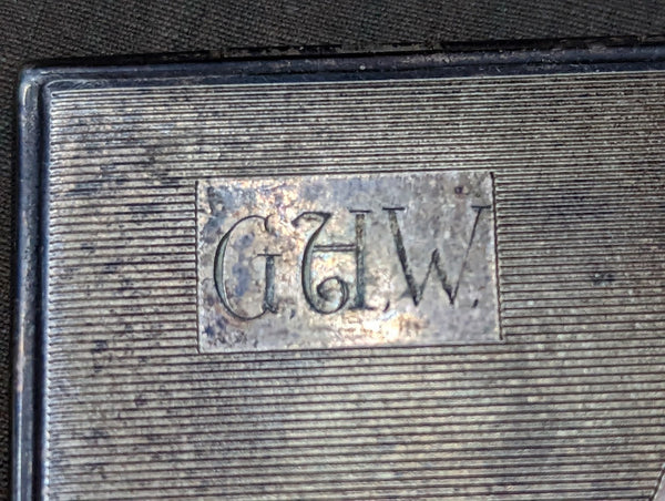 Original Silver Scandinavian Map Cigarette Case