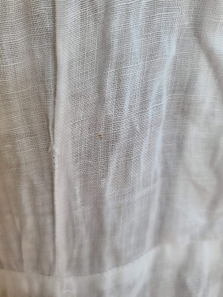 White Button Down Dress <br> (B-36" W-26" H-34")
