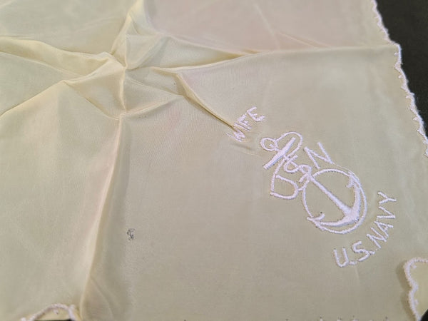 Lot of 4 USN Navy Wife Hankies