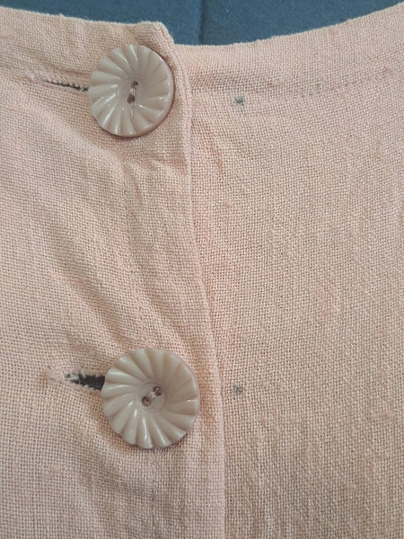 Pink Button Down Dress <br> (B-46" W-37" H-46")