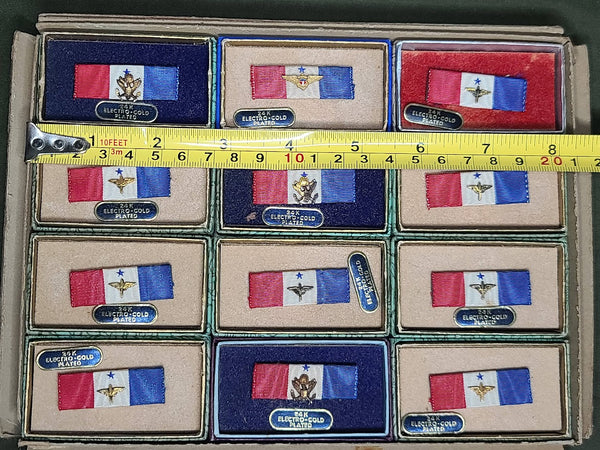 Original Box of 12 Sweetheart Ribbon Bar Pins