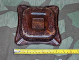 "Coconut" Bakelite/Wood Ashtray with Inlay