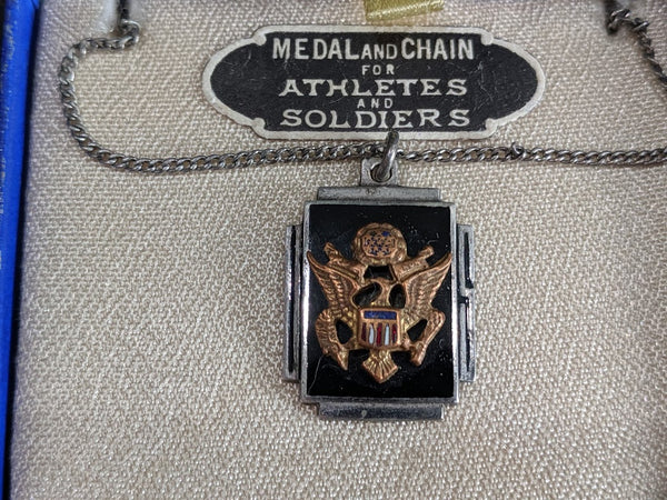 US Army Sweetheart Necklace in Box Sterling