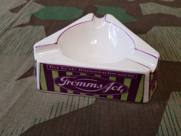 Pre-WWII 1930s German Fromms Condom Triangular Ashtray